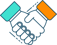 illustration of a hand shake.