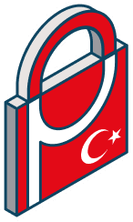 Logo in the shape of a lock representing Prighter's Turkish representation service.