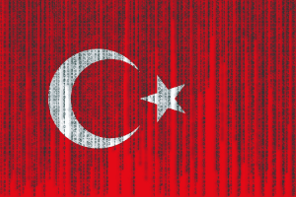 Illustration of the Turkish flag.