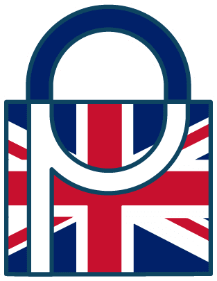 Logo in the shape of a lock representing Prighter's UK-GDPR representation service.